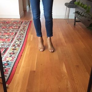 Perfect Italian open toe bootie!